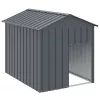 Antracit horganyzott acél kutyakennel tetővel 117x153x123 cm