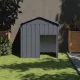 Antracit horganyzott acél kutyakennel tetővel 117x103x123 cm
