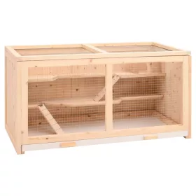 Tömör fenyőfa hörcsögketrec 104 x 52 x 54 cm