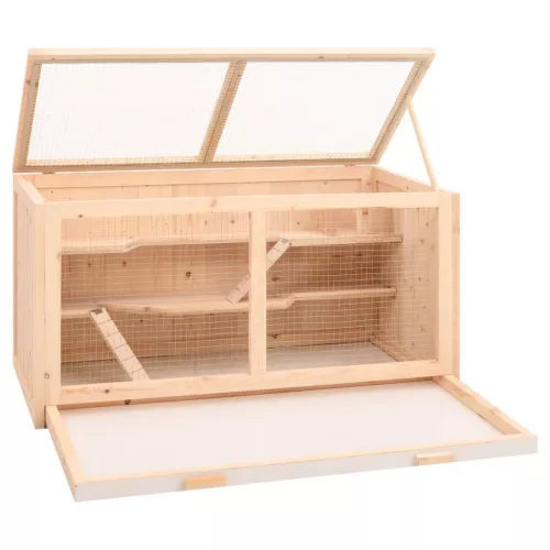 Tömör fenyőfa hörcsögketrec 104 x 52 x 54 cm