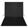 Fekete pamut háttér állvány nélkül 500 x 300 cm