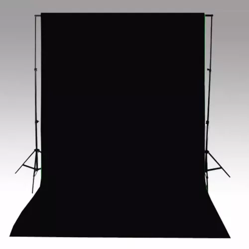 Fekete pamut háttér állvány nélkül 500 x 300 cm
