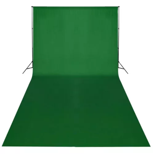 Zöld pamut háttér blueboxhoz állvány nélkül 600 x 300 cm