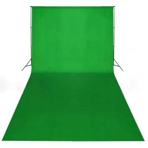 Zöld pamut háttér blueboxhoz állvány nélkül 600 x 300 cm