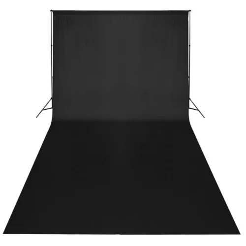 Fekete pamut háttér állvány nélkül 600 x 300 cm