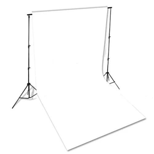Fehér pamut háttér állvány nélkül 600 x 300 cm