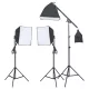 Stúdiólámpaszett háromlábú állvánnyal és softbox-szal