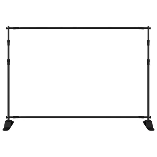 Fekete acél háttérállvány 305x243 cm