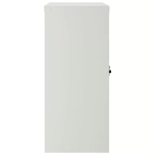 Szürke kétajtós acél irodai szekrény 90 cm