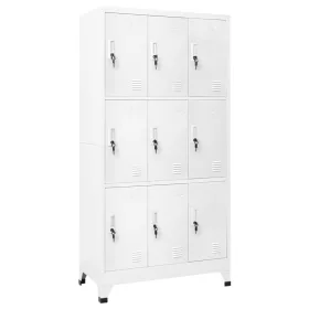 Acél öltözőszekrény 9 rekesszel 90 x 45 x 180 cm