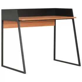 Fekete és barna íróasztal 90 x 60 x 88 cm