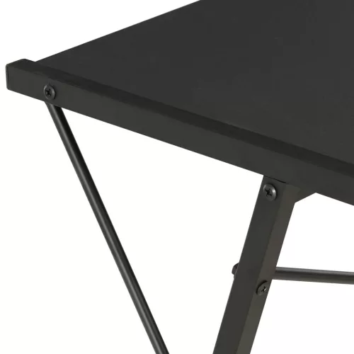 Fekete íróasztal polccal 116 x 50 x 93 cm