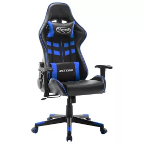 Fekete és kék műbőr gamer szék
