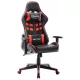 Fekete és piros műbőr gamer szék