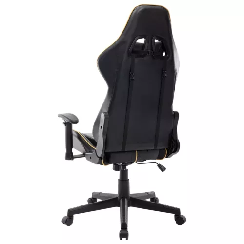 Fekete és arany színű műbőr gamer szék