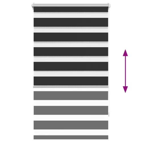 Zebra roló 70 x 120 cm-es Fekete