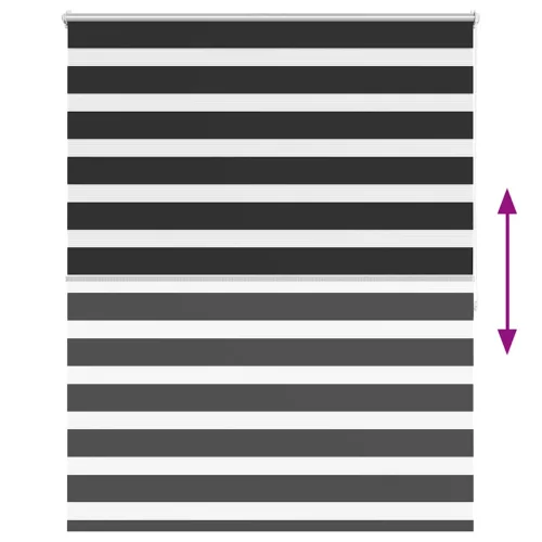 Zebra roló 140 x 175 cm Fekete