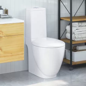 Fehér kerámia WC öblítőrendszerrel