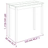 Fekete MDF bárasztal 115 x 55 x 107 cm