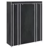 Fekete szövet ruhásszekrény tárolórekeszekkel 45x150x176 cm