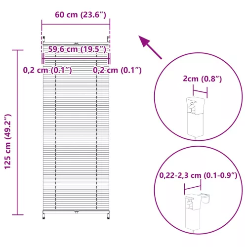 Szét Húzható Roló 60x125cm Krém