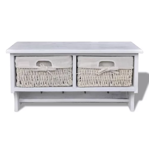Fehér császárfa fali polc 60 x 23,5 x 33 cm