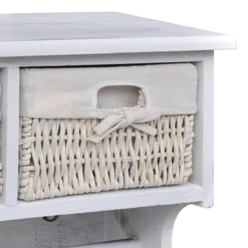 Fehér császárfa fali polc 60 x 23,5 x 33 cm