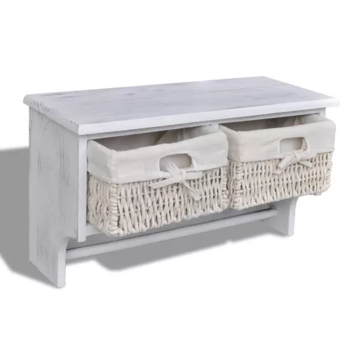 Fehér császárfa fali polc 60 x 23,5 x 33 cm