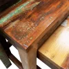 3 részes tömör újrahasznosított fa egymásba tolható asztal