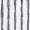 Szürke és fehér zsenília rovarfüggöny 90 x 220 cm