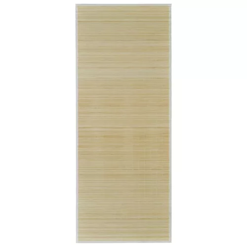 Négyszögletes natúr bambusz szőnyeg 80 x 300 cm