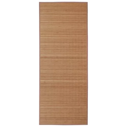 Négyszögletes barna bambusz szőnyeg 80 x 300 cm