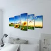 Nyomtatott vászon falikép szett napraforgó 200 x 100 cm
