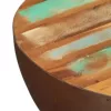 Tál alakú tömör újrahasznosított fa/acél dohányzóasztal