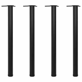 4 db állítható magasságú fekete asztalláb 870 mm