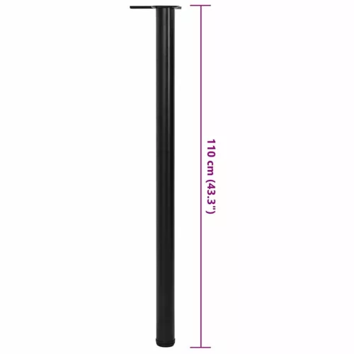 4 db állítható magasságú fekete asztalláb 1100 mm