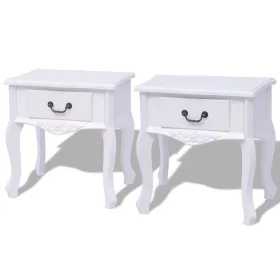 2 db éjjeliszekrény MDF fehér
