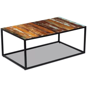   Tömör újrahasznosított fa dohányzóasztal 100 x 60 x 40 cm