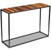 Tömör újrahasznosított fa konzolasztal 110 x 35 x 76 cm