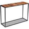 Tömör újrahasznosított fa konzolasztal 110 x 35 x 76 cm