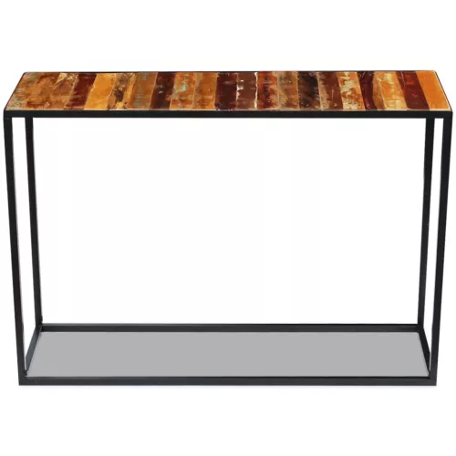 Tömör újrahasznosított fa konzolasztal 110 x 35 x 76 cm