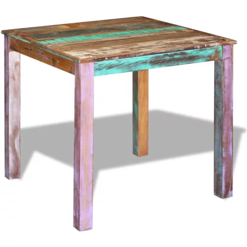 Tömör újrahasznosított fa étkezőasztal 80 x 82 x 76 cm