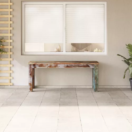 Tömör újrahasznosított fa pad 110 x 35 x 45 cm