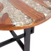 60 cm gyantázott tíkfa dohányzóasztal