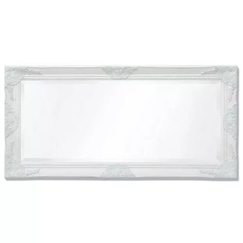 Fehér barokk stílusú fali tükör 100 x 50 cm