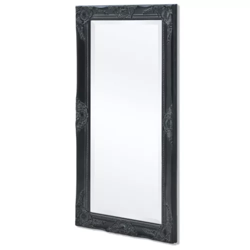 100x50 cm fekete barokk stílusú fali tükör