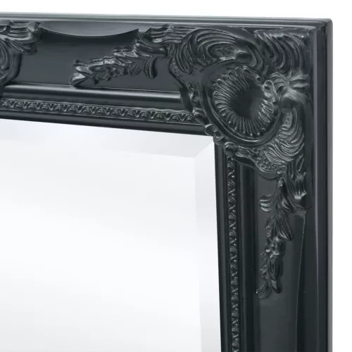 100x50 cm fekete barokk stílusú fali tükör