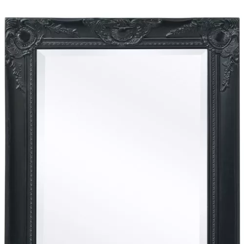 100x50 cm fekete barokk stílusú fali tükör