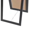 Fekete barokk stílusú szabadon álló tükör 160 x 40 cm