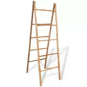   Dupla törölközőszárító létra 5 fokos bambusz 50x160 cm